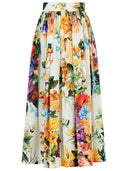 Dolce & Gabbana 'Fiorata' Multicolor Cotton Skirt