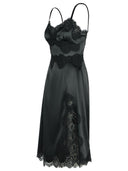 Dolce & Gabbana Black Cotton Blend Slip Dress