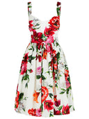 Dolce & Gabbana White Cotton Poplin Dress