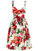 Dolce & Gabbana White Cotton Poplin Dress