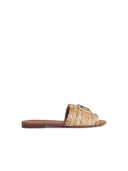 Dolce y gabbana beige raffia trenza