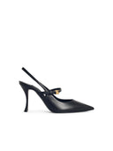 Dolce & Gabbana Black Lear Slingbacks