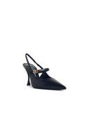Dolce & Gabbana Black Lear Slingbacks