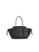 Jil Sander Small 'Voyage' Black Lear Bag