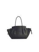 Jil Sander Small 'Voyage' Black Lear Bag