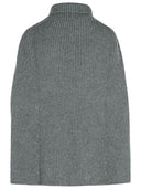 Jil Sander 'Koala' Grey Wool Turtleneck Cape
