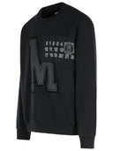 MM6 Maison Margiela Black Cotton Felpa