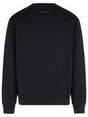 MM6 Maison Margiela Black Cotton Felpa