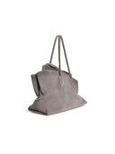 Attico 'La Passeggiata' Medium Bag In Dark Grey Lear