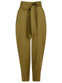 Pantaloni di lana vergine verde Attico