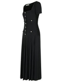 Alessandra Rich Black Virgin Wool Dress