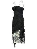 Alessandra Rich Black Silk Mini Dress