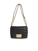 Furla '1927' Small Black Lear Crossbody Bag
