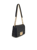 Furla '1927' Small Black Lear Crossbody Bag