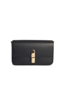 Furla 'Iride' Small Black Lear Crossbody Bag