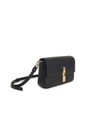 Furla 'Iride' Small Black Lear Crossbody Bag