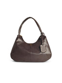 Ganni 'Bou Croco Xxl`` Sac de mélange de Lear recyclé marron