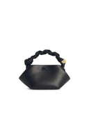 Ganni 'Bou' mini -tas in Black Lear Blend