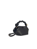 Ganni 'Bou' mini -tas in Black Lear Blend