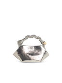 Ganni 'Bou' Mini Bag In Silver Lear Blend