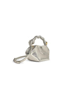 Ganni 'Bou' Mini Bag In Silver Lear Blend