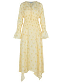 Robe de viscose Ganni Ivory
