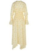 Robe de viscose Ganni Ivory
