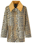 Ganni Leopard Print Midi Jacket w TELA