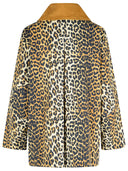 Ganni Leopard Print Midi Jacket w TELA