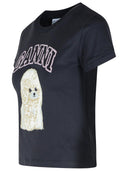 Ganni T Shirt With Black Cotton Poodle Graphic