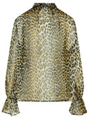 Ganni Leopard Print Viscose Shirt