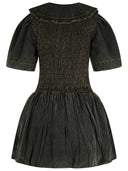 Vestido de algodón negro Ganni