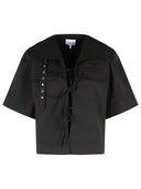 Chemis noir Ganni en coton stretch