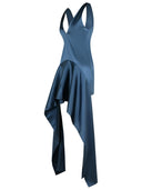 Jw Anderson Dress In Blue Acetate Blend