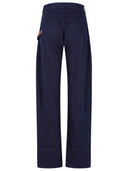 Jw Anderson Workwear' Cotton Pants With Blue Twisted Leg