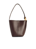 Jw Anderson 'Corner' Small Brown Lear Bucket Bag