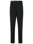 Versace Black Virgin Wool Blend Patalone