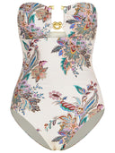 Zimmermann 'Rihannon' Swimsuit One Piece in Brend di poliammide Cream