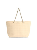 Tory Burch 'Shopping Ella' Ivory Fabric Bag