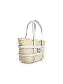 Tory Burch Small 'Ella' boodschappentas in witte mandstro