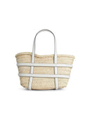 Tory Burch Small 'Ella' boodschappentas in witte mandstro