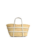 Tory Burch 'Ella' White Basket Straw Shopping Bag