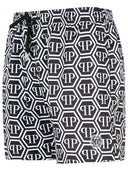 Philipp Plein Black Polyester Swimsuit