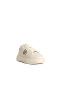 Philipp Plein 'Low Top New Basic Hexagon' White Lear Sneakers