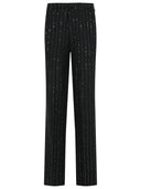 Philipp Plein 'Lady Fit' Pantalones de lentejuelas en Black Wool Blend