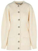 Lanvin Ivory Wool Cardigan