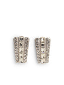 Self Portrait Crystal' Silver Brass Earrings