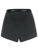 Self Portrait Gray Viscose Blend Shorts