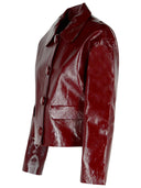 Self Portrait Burgundy Lear Jacket