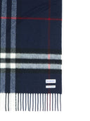 Burberry 'Mu Giant Check' Navy Cashmere Scarf